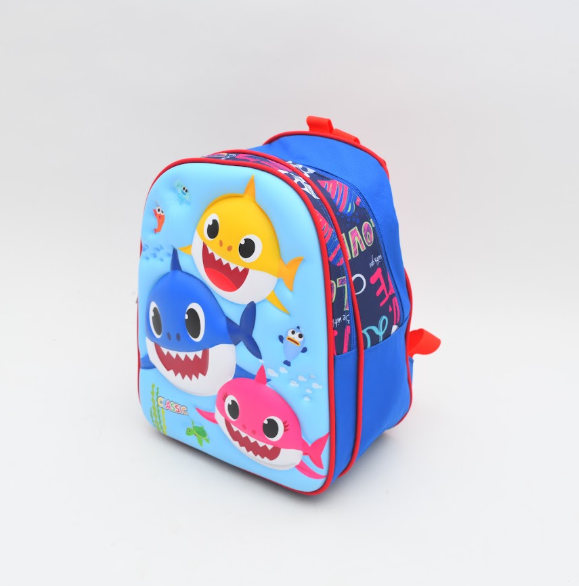 Baby Shark Family 3D Preschool & Nursery Backpack - Ocean Blue
