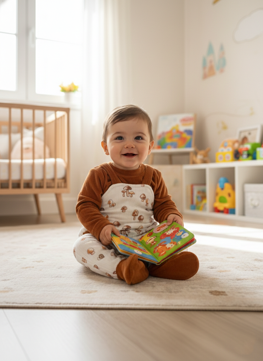 Cozy Snail & Mushroom Fleece Sleepsuit