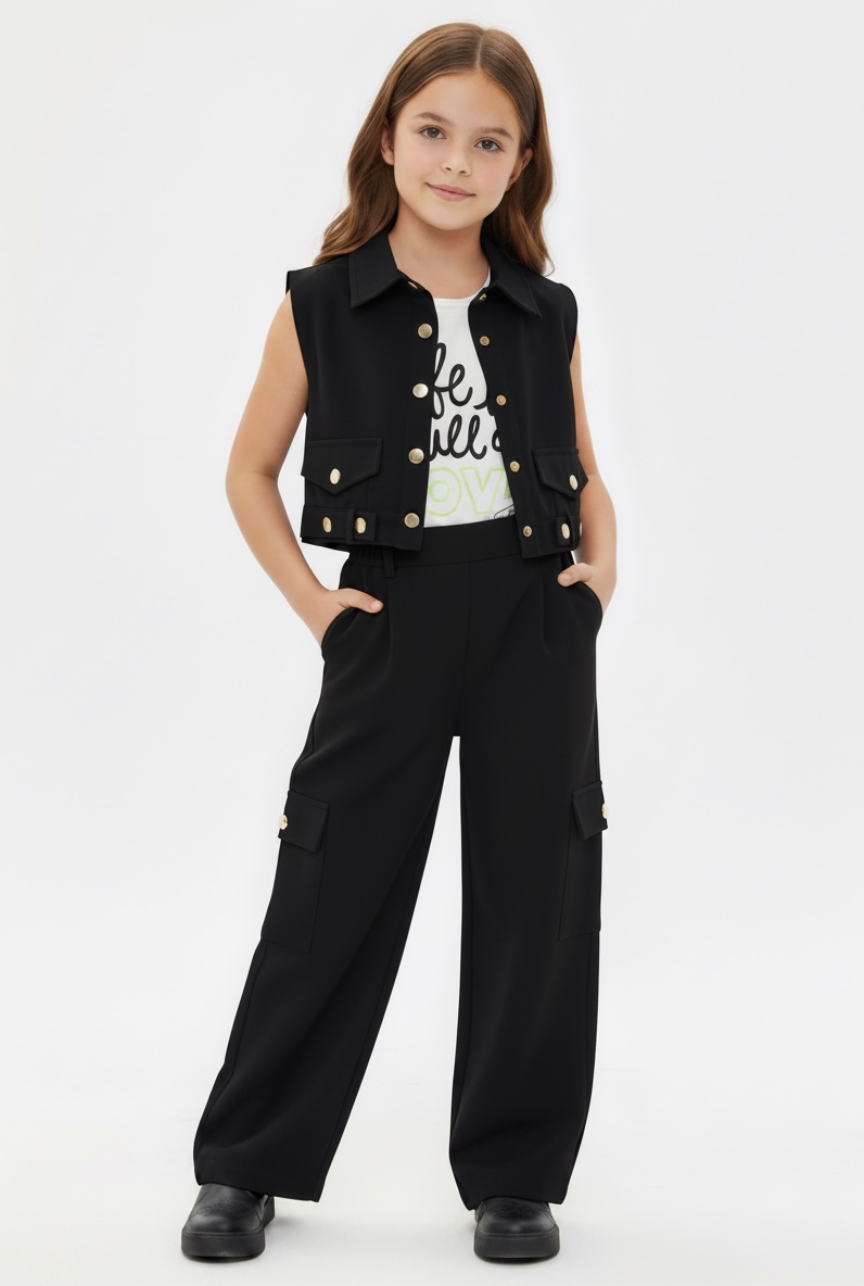 Chic Sleeveless Cargo Set