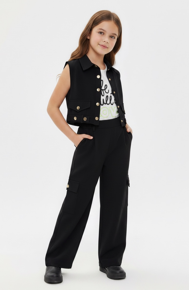 Chic Sleeveless Cargo Set