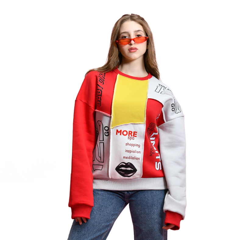 Color-Block Mosaic Sw Shirt