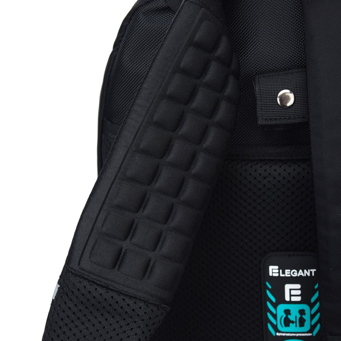 Elegant Multi-Compartment School Backpack with Hanging Pencil Case & USB Charging Port