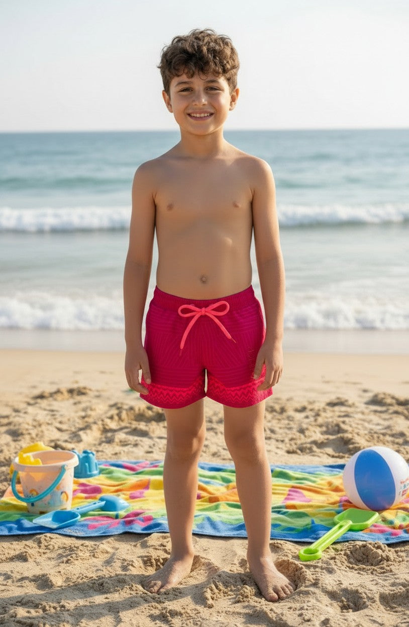 Fun-in-the-Sun Boys' Patterned Swim Trunks