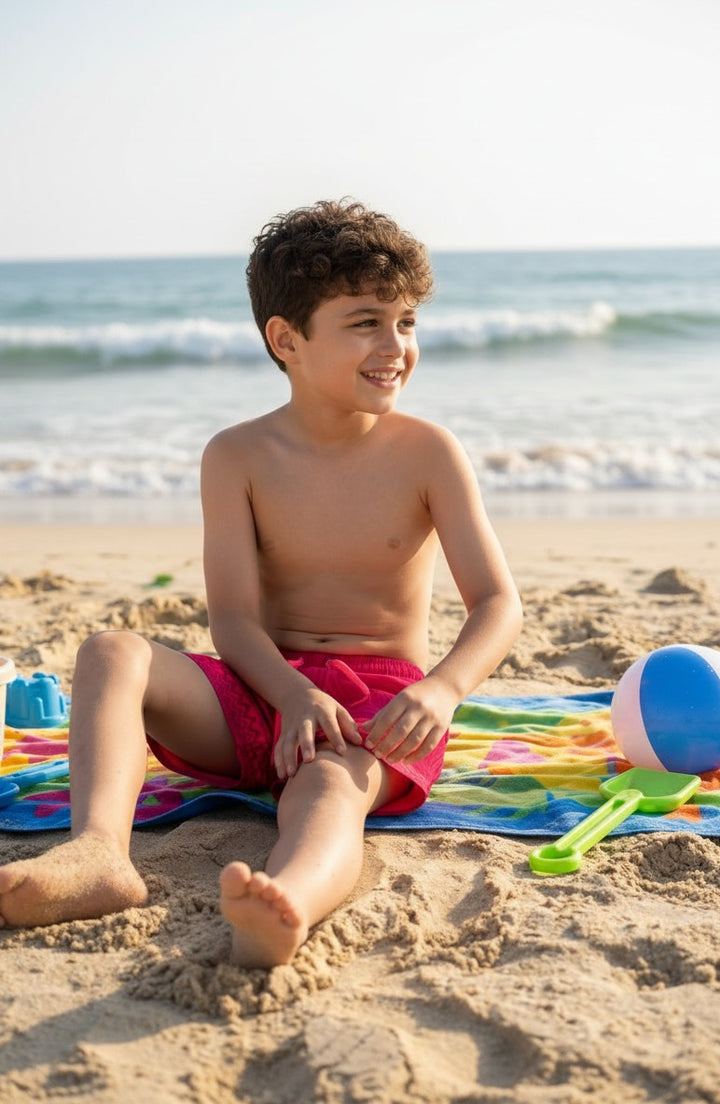 Fun-in-the-Sun Boys' Patterned Swim Trunks