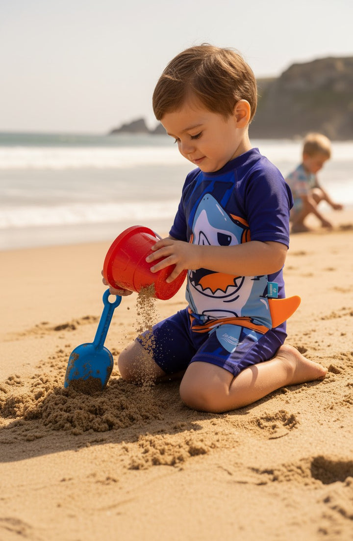 Toddler Boys' UV Protection Short-Sleeve Swim Sunsuit