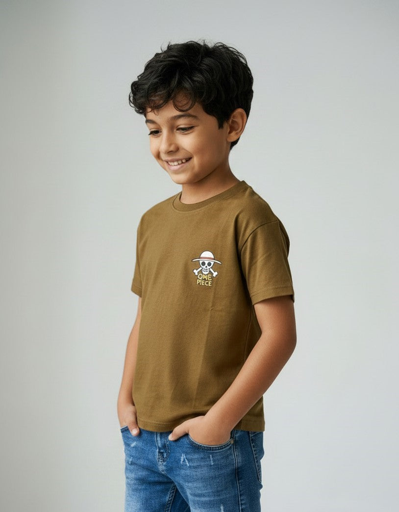 Kids Anime Graphic Cotton T-Shirt