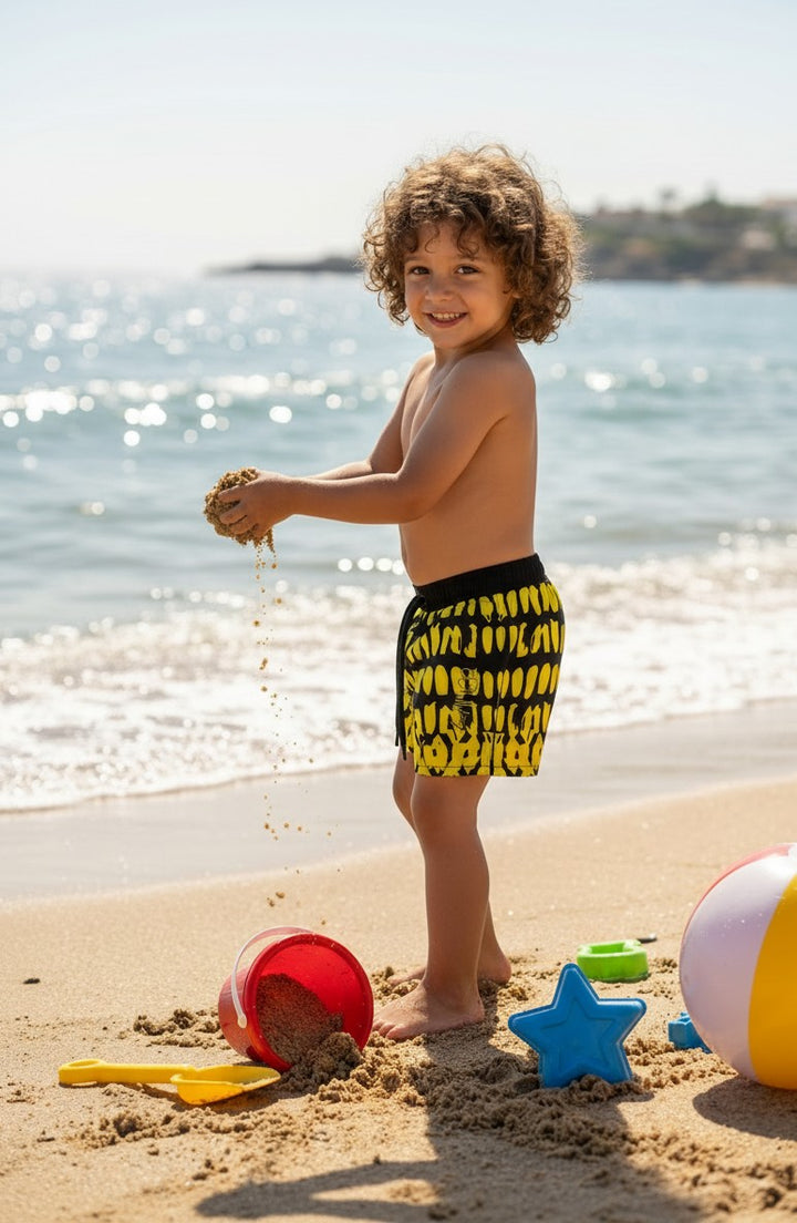 Fun-in-the-Sun Boys' Patterned Swim Trunks