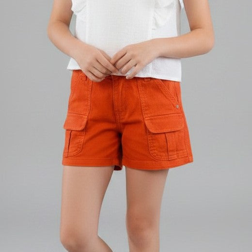 Girls' Casual Comfort Stretch Cargo Shorts