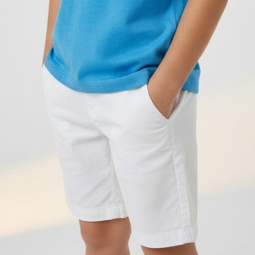 Boys' Crisp White Chino Summer Shorts