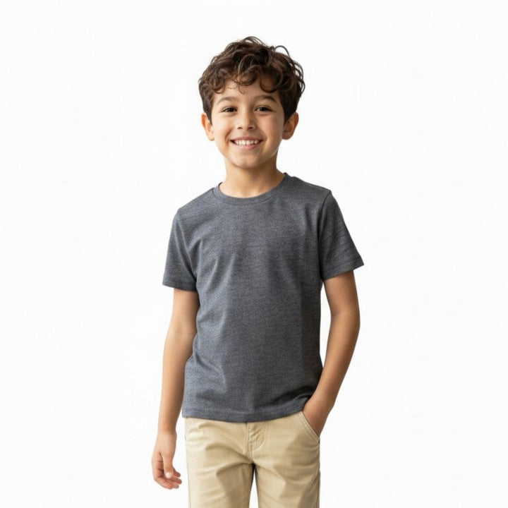 Classic Space-Dye Grey Boy's T-Shirt