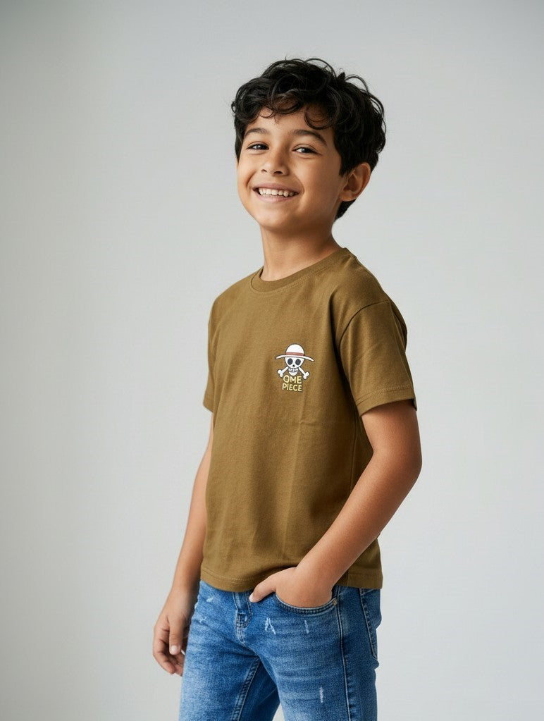 Kids Anime Graphic Cotton T-Shirt