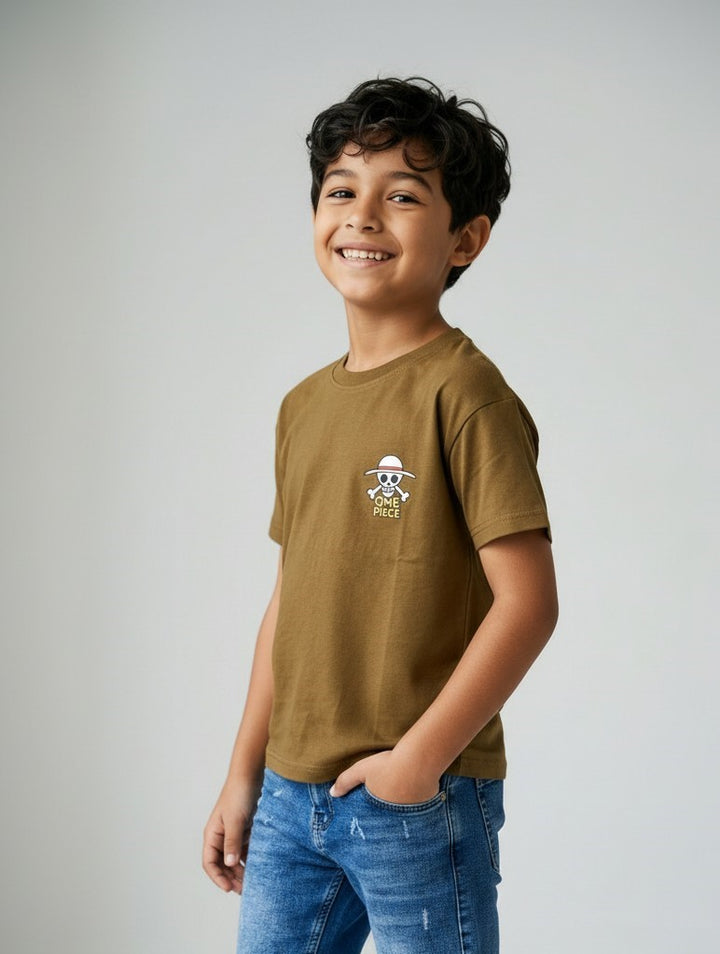 Kids Anime Graphic Cotton T-Shirt