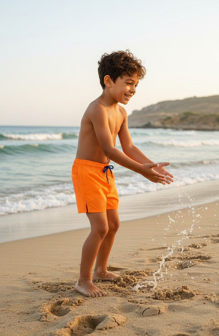 Kids' Bright Summer Beach Board Shorts