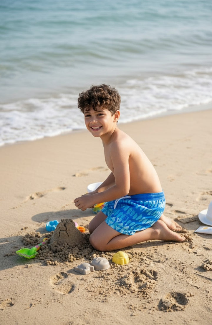 Fun-in-the-Sun Boys' Patterned Swim Trunks