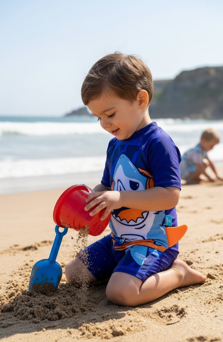 Toddler Boys' UV Protection Short-Sleeve Swim Sunsuit