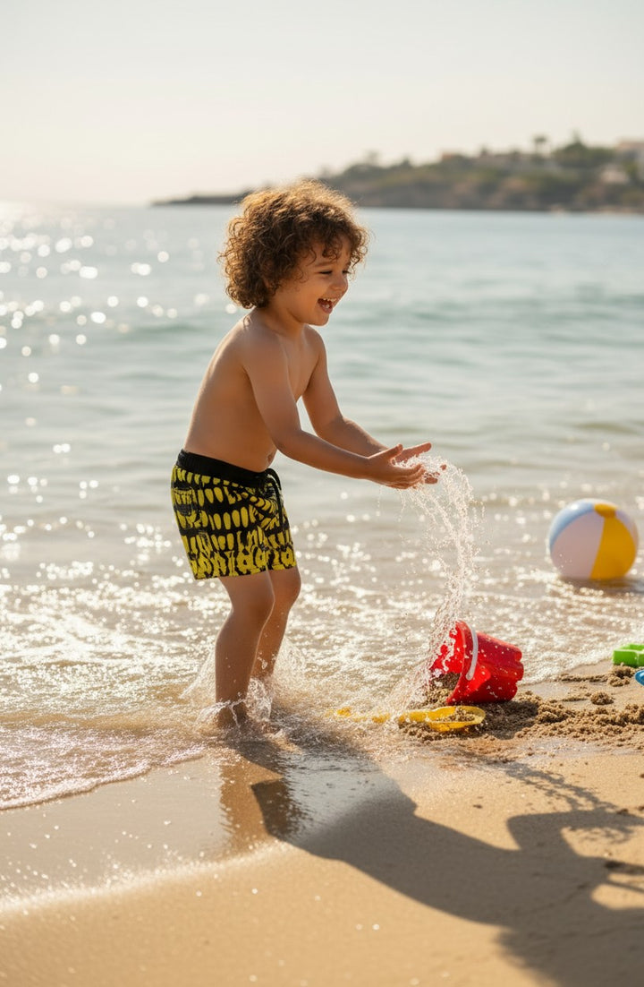 Fun-in-the-Sun Boys' Patterned Swim Trunks