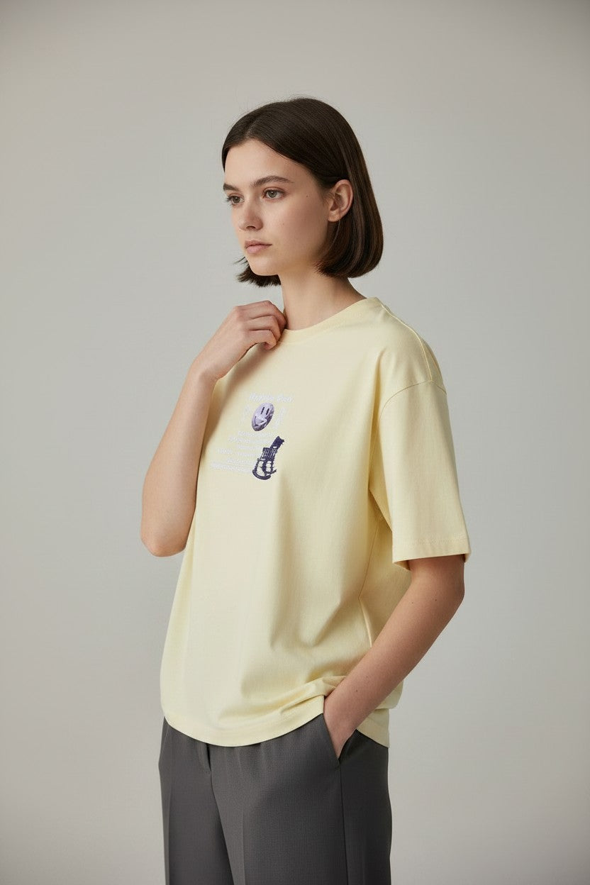 Urban Graphic Smiley Oversized Tee
