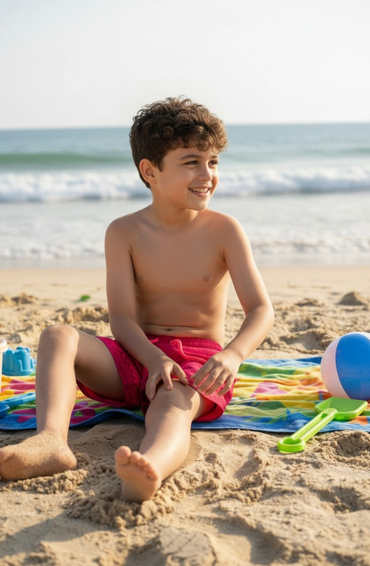 Fun-in-the-Sun Boys' Patterned Swim Trunks