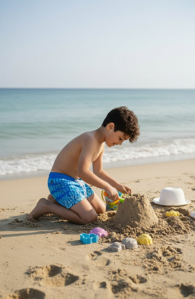 Fun-in-the-Sun Boys' Patterned Swim Trunks