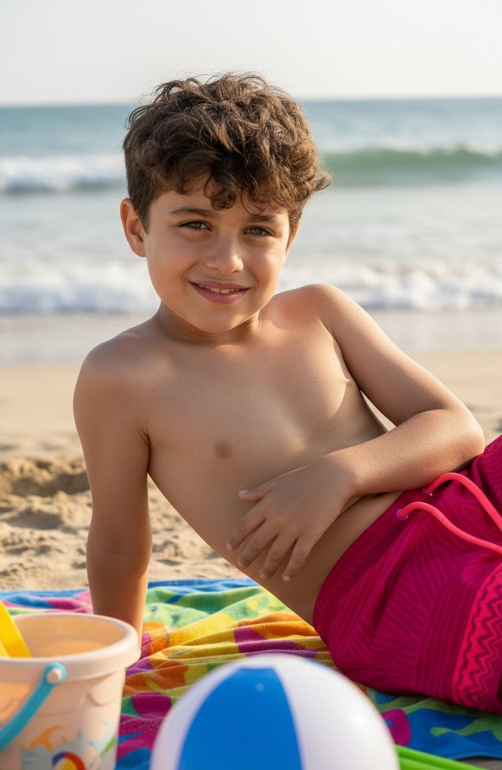 Fun-in-the-Sun Boys' Patterned Swim Trunks