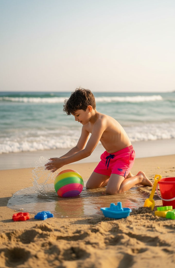 Kids' Bright Summer Beach Board Shorts
