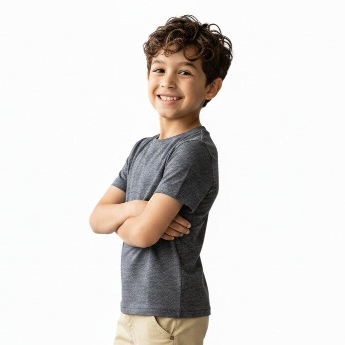 Classic Space-Dye Grey Boy's T-Shirt