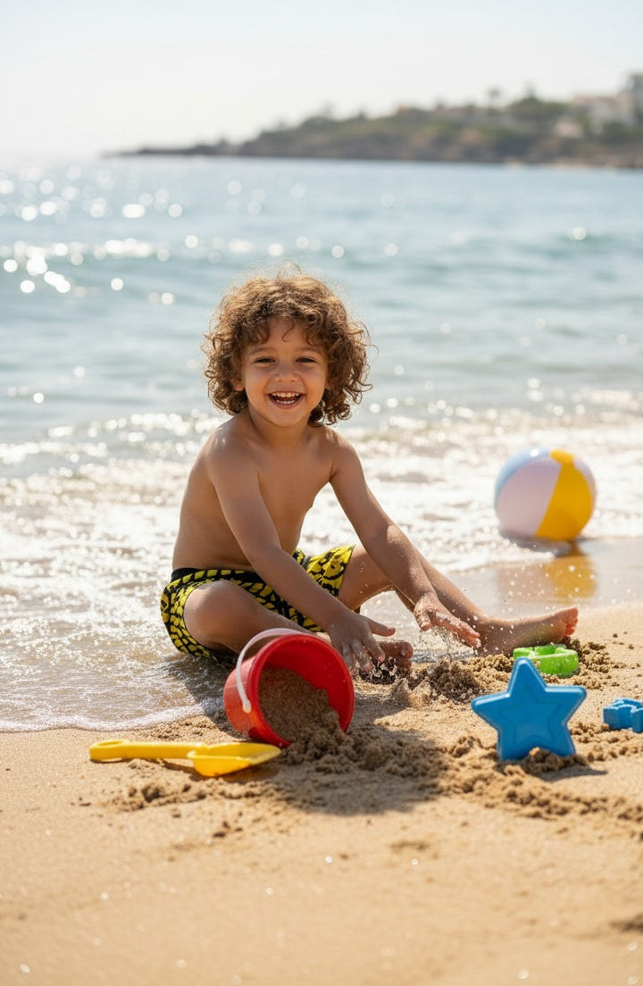 Fun-in-the-Sun Boys' Patterned Swim Trunks