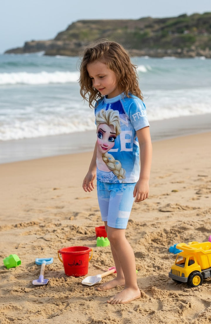 Magic & Fairytale Girls' Short-Sleeve Swim Set