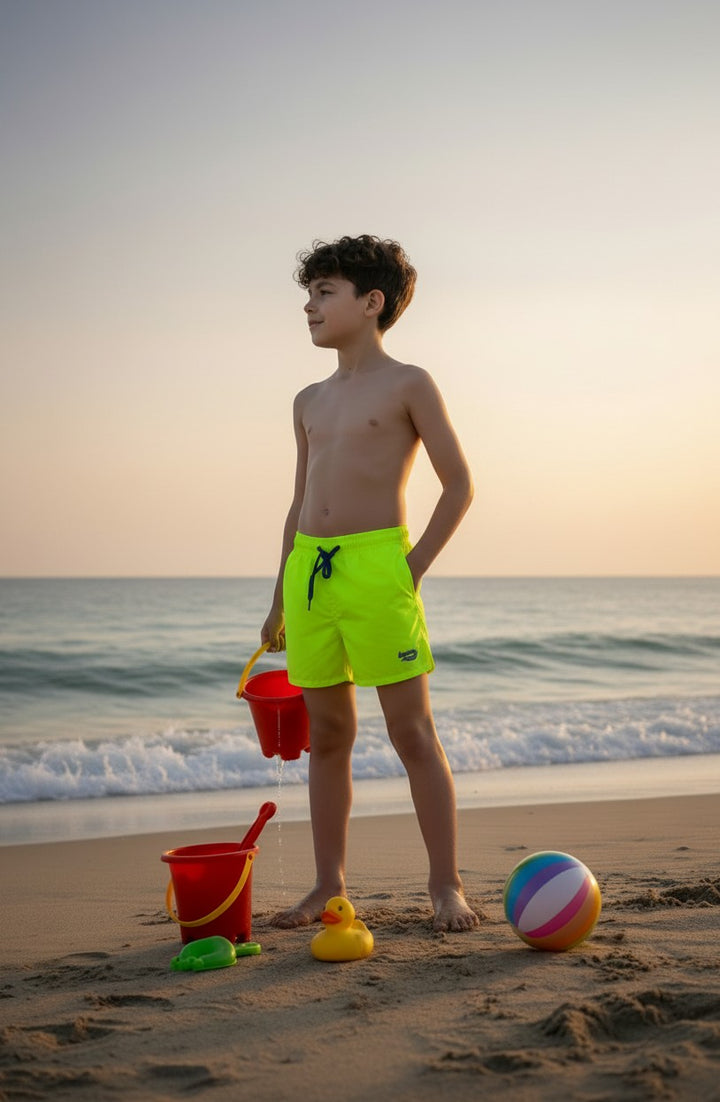 Kids' Bright Summer Beach Board Shorts