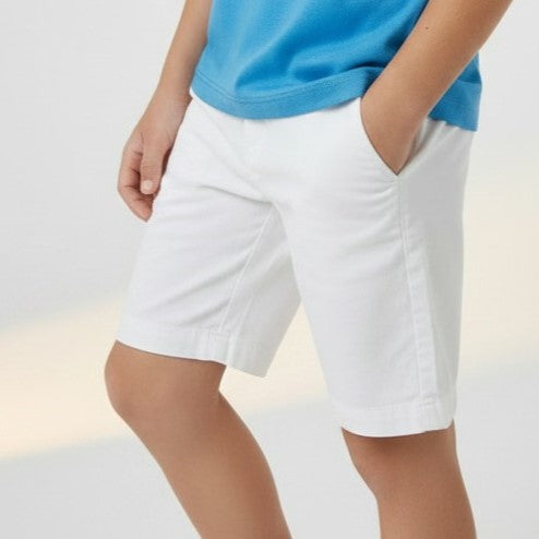 Boys' Crisp White Chino Summer Shorts