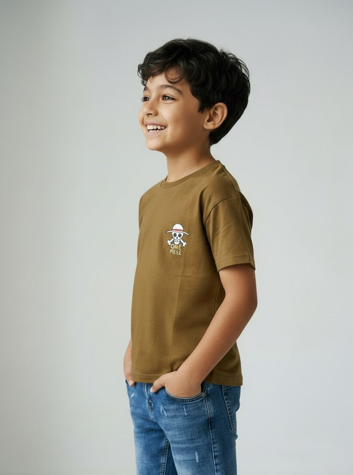 Kids Anime Graphic Cotton T-Shirt