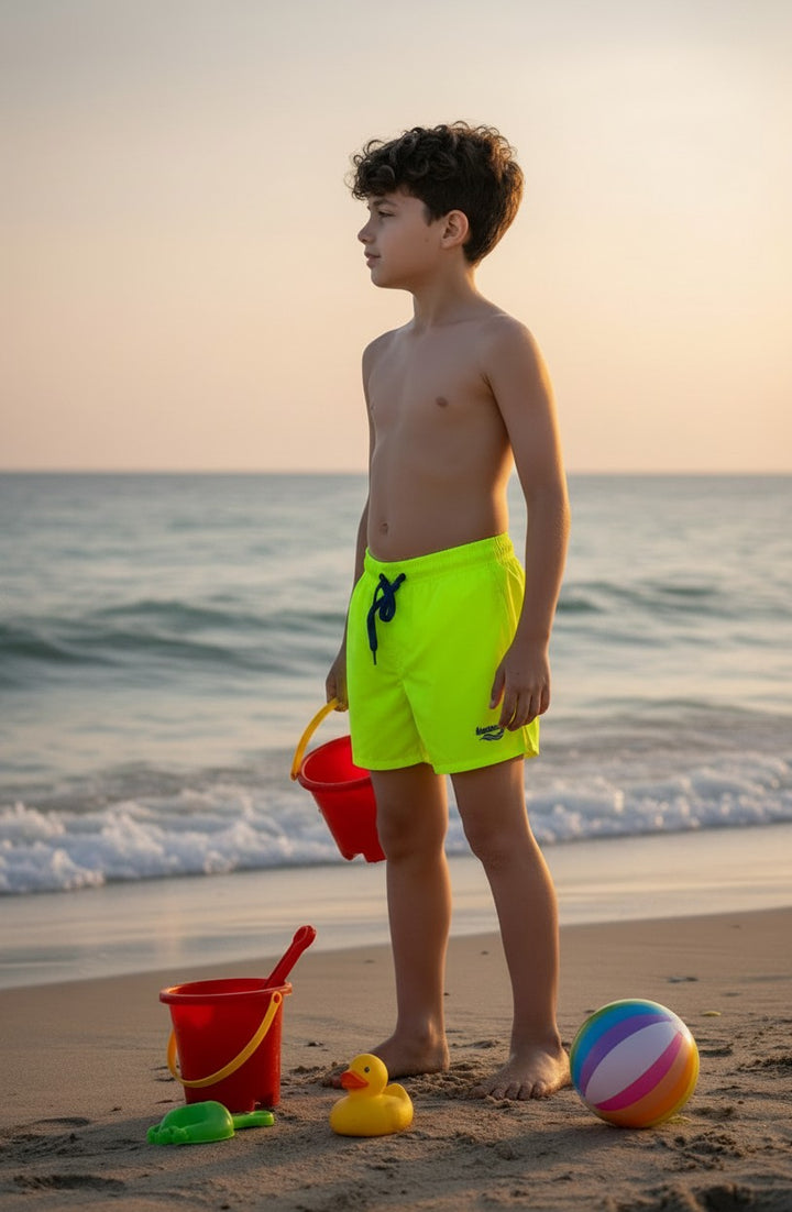 Kids' Bright Summer Beach Board Shorts