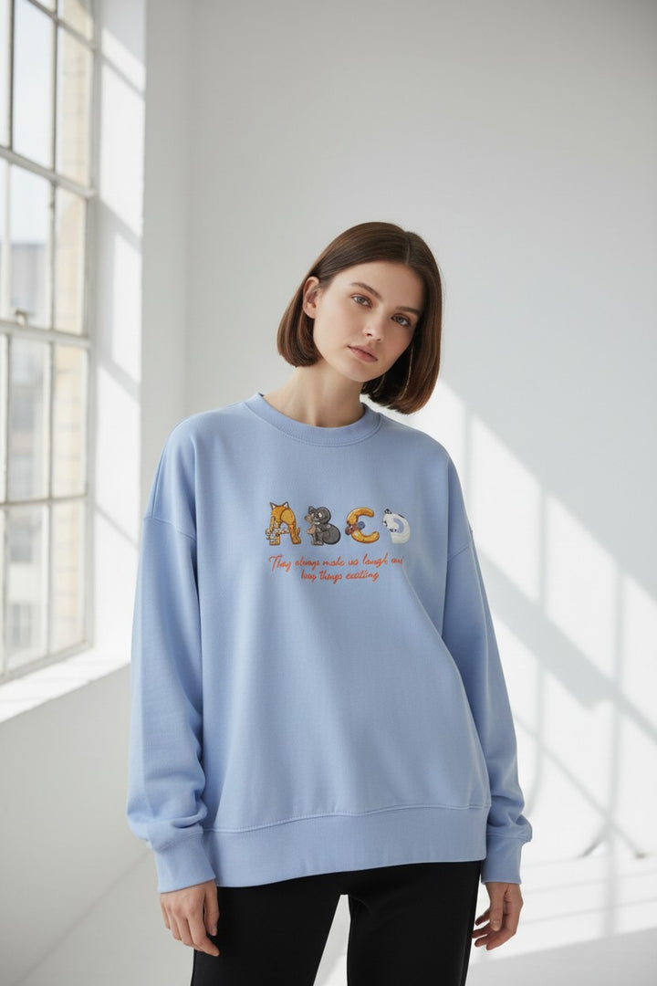 "ABCD" Graphic Oversized T-Shirt
