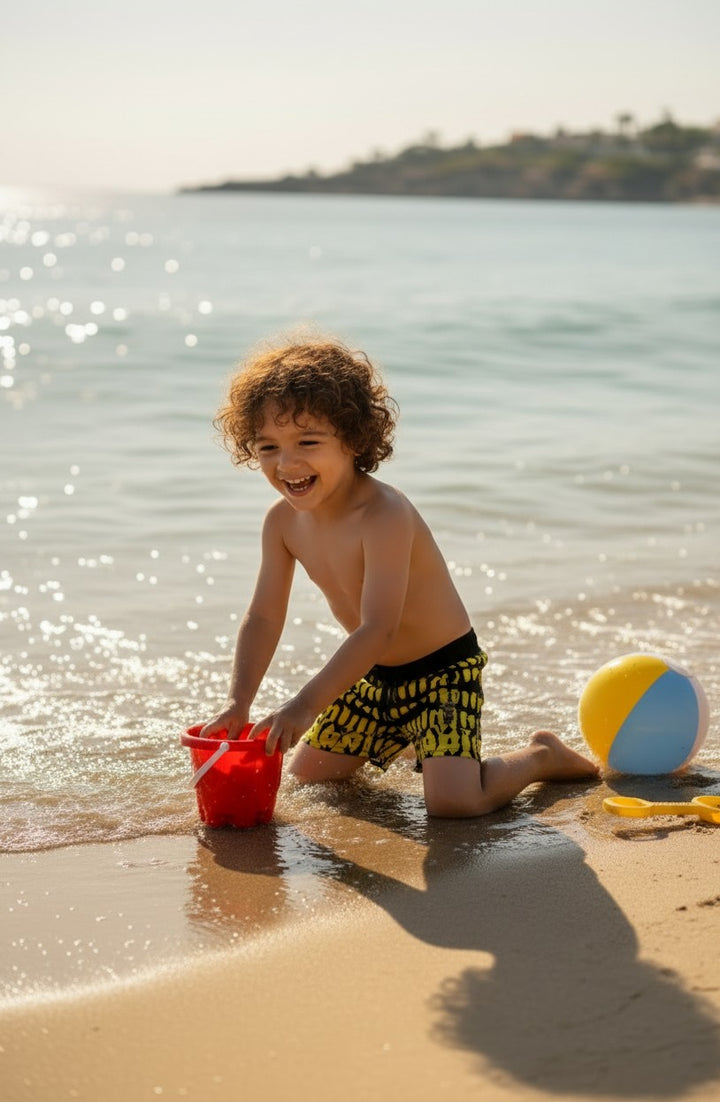 Fun-in-the-Sun Boys' Patterned Swim Trunks