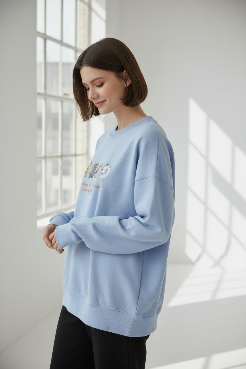 "ABCD" Graphic Oversized T-Shirt