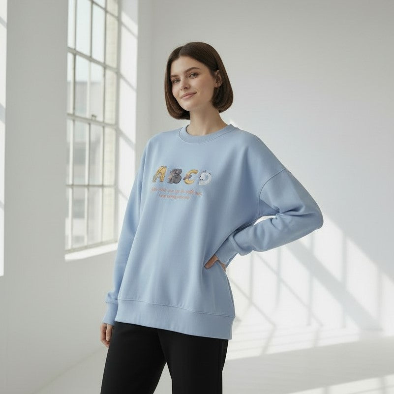 "ABCD" Graphic Oversized T-Shirt