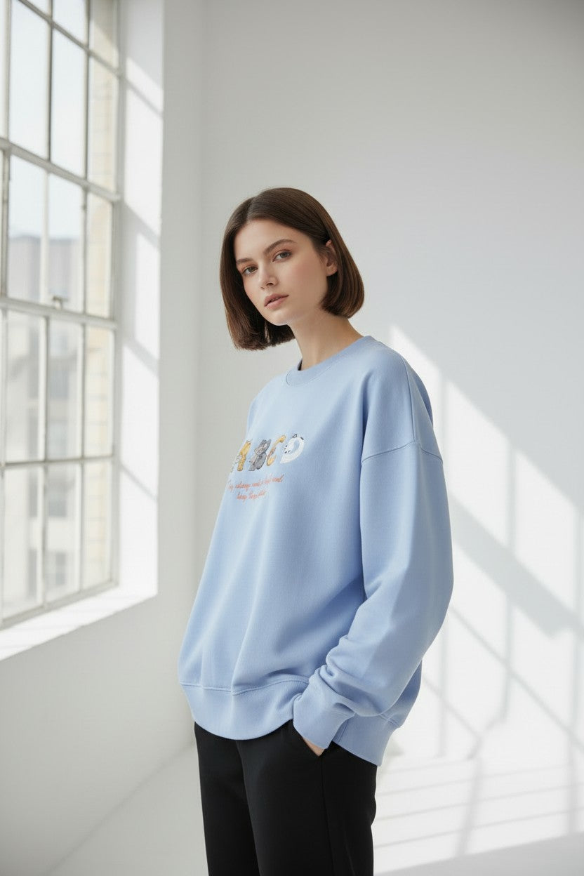 "ABCD" Graphic Oversized T-Shirt