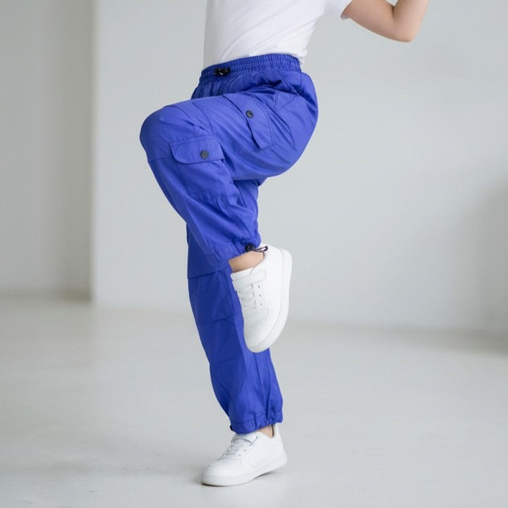 Girls' Adjustable Wide-Leg Cargo Pants