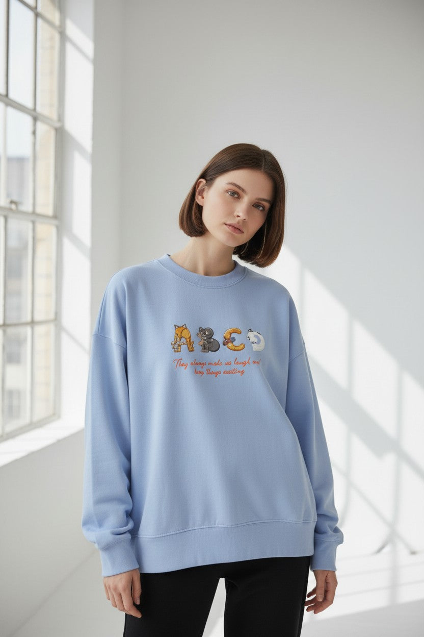 "ABCD" Graphic Oversized T-Shirt