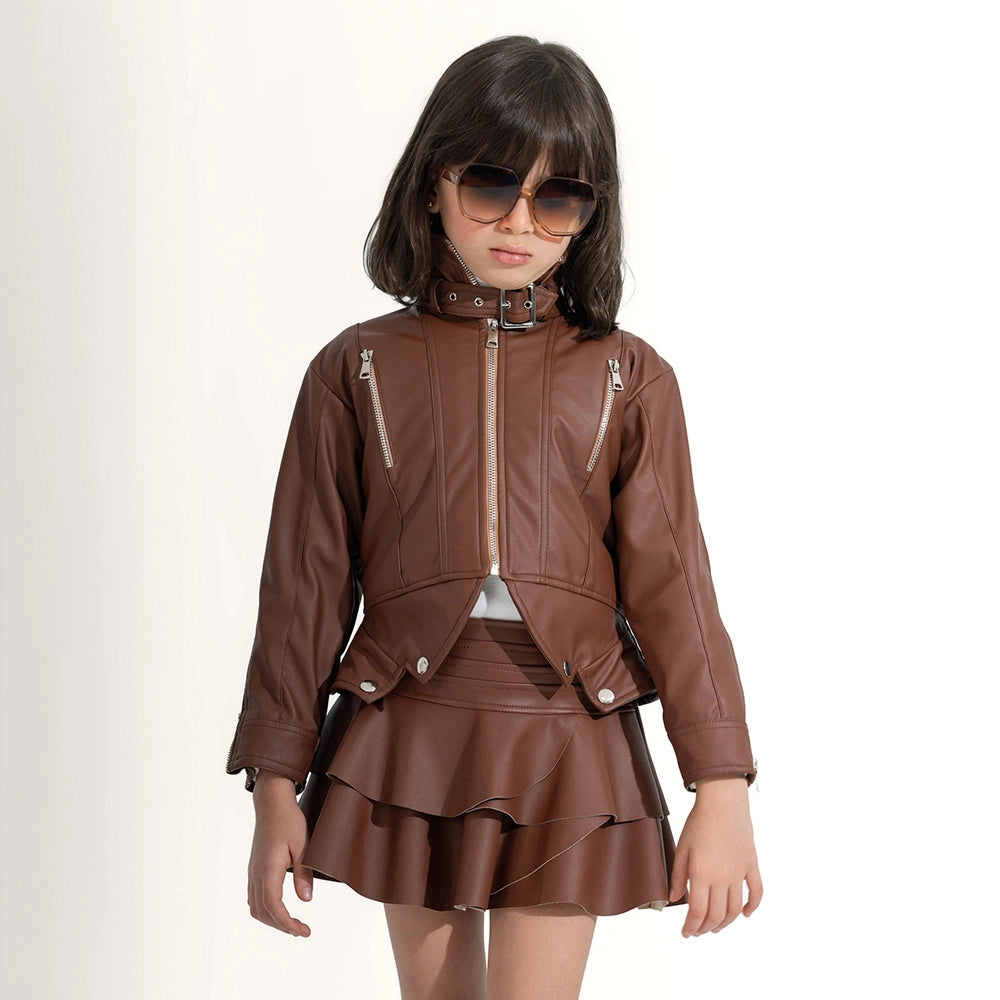 Moto Style Zip Detail Jacket