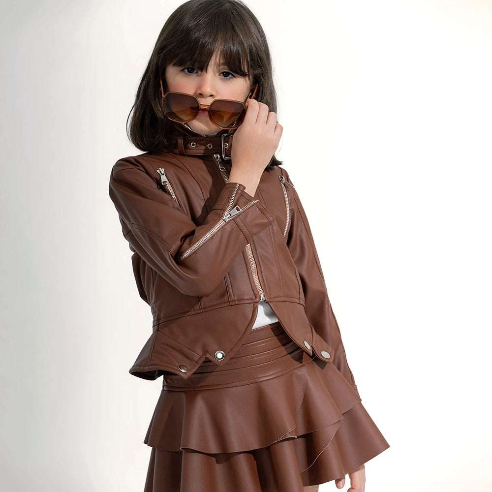 Moto Style Zip Detail Jacket