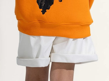 Faux Leather Cuffed Shorts