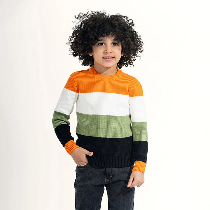 Earth Tones Block Stripe Knit