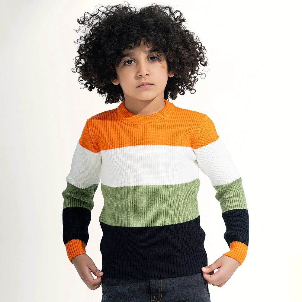 Earth Tones Block Stripe Knit