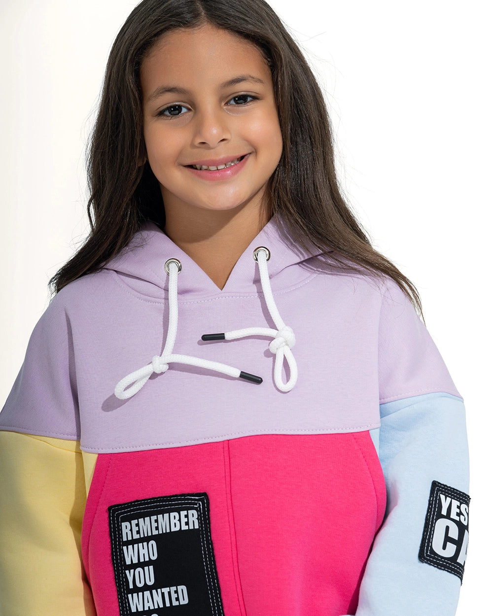 Motivational Color-Block Statement Hoodie