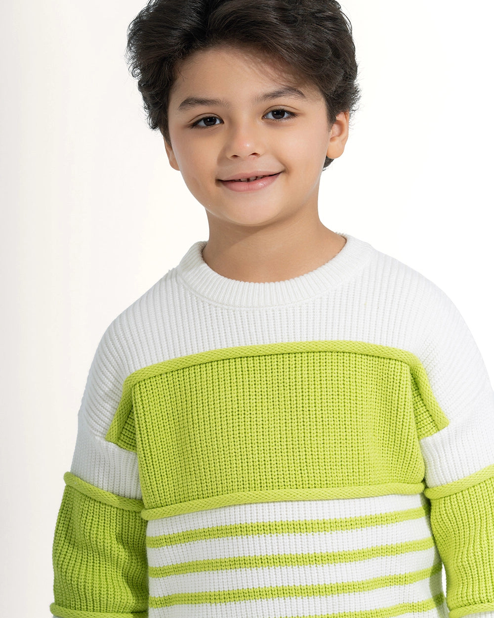 Nautical Stripe Color-Block Knit Pullover