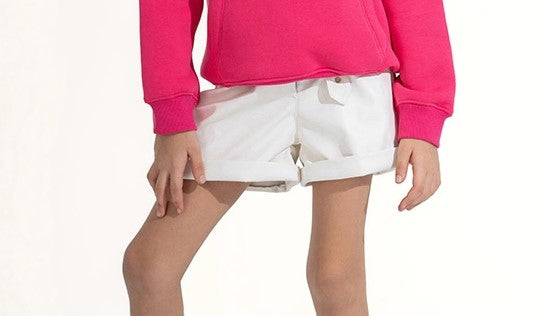Faux Leather Cuffed Shorts