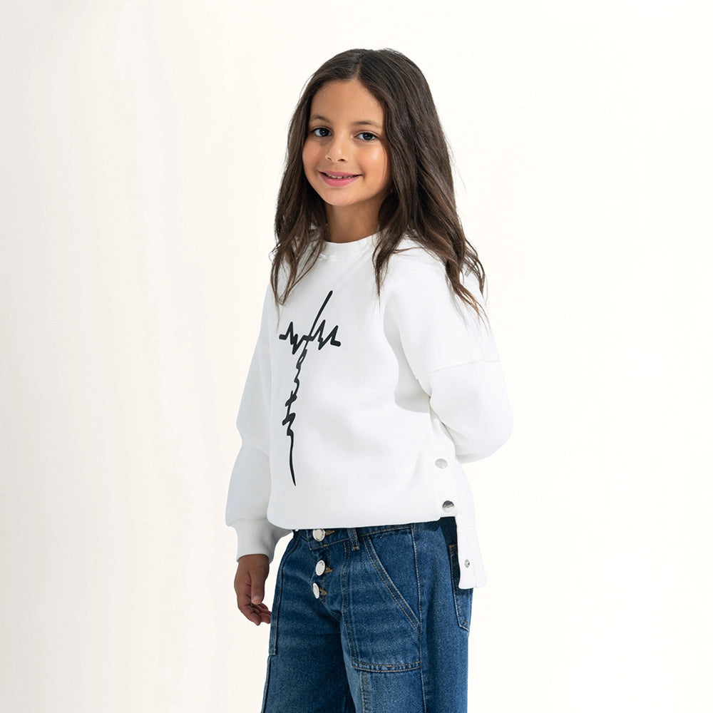 Oversized Split Hem Sweatshirt