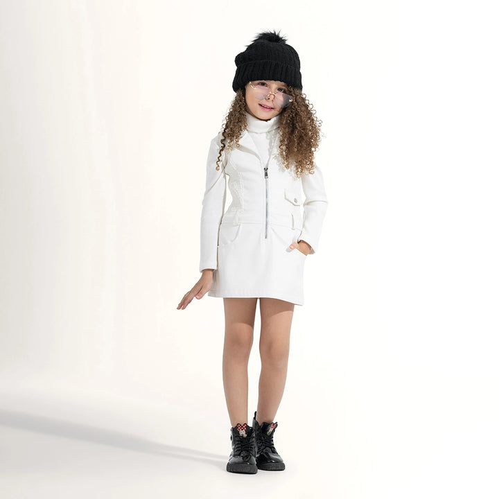 Faux Leather Jumper Dress