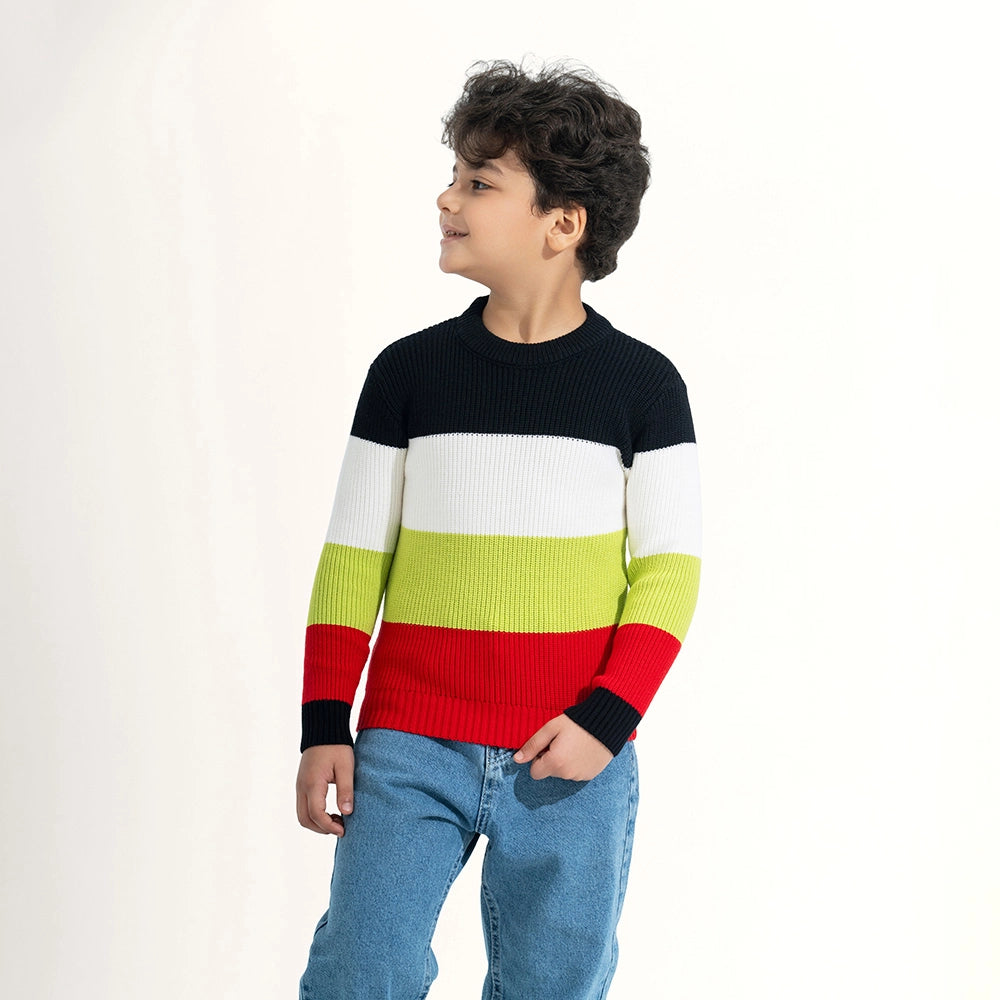 Earth Tones Block Stripe Knit